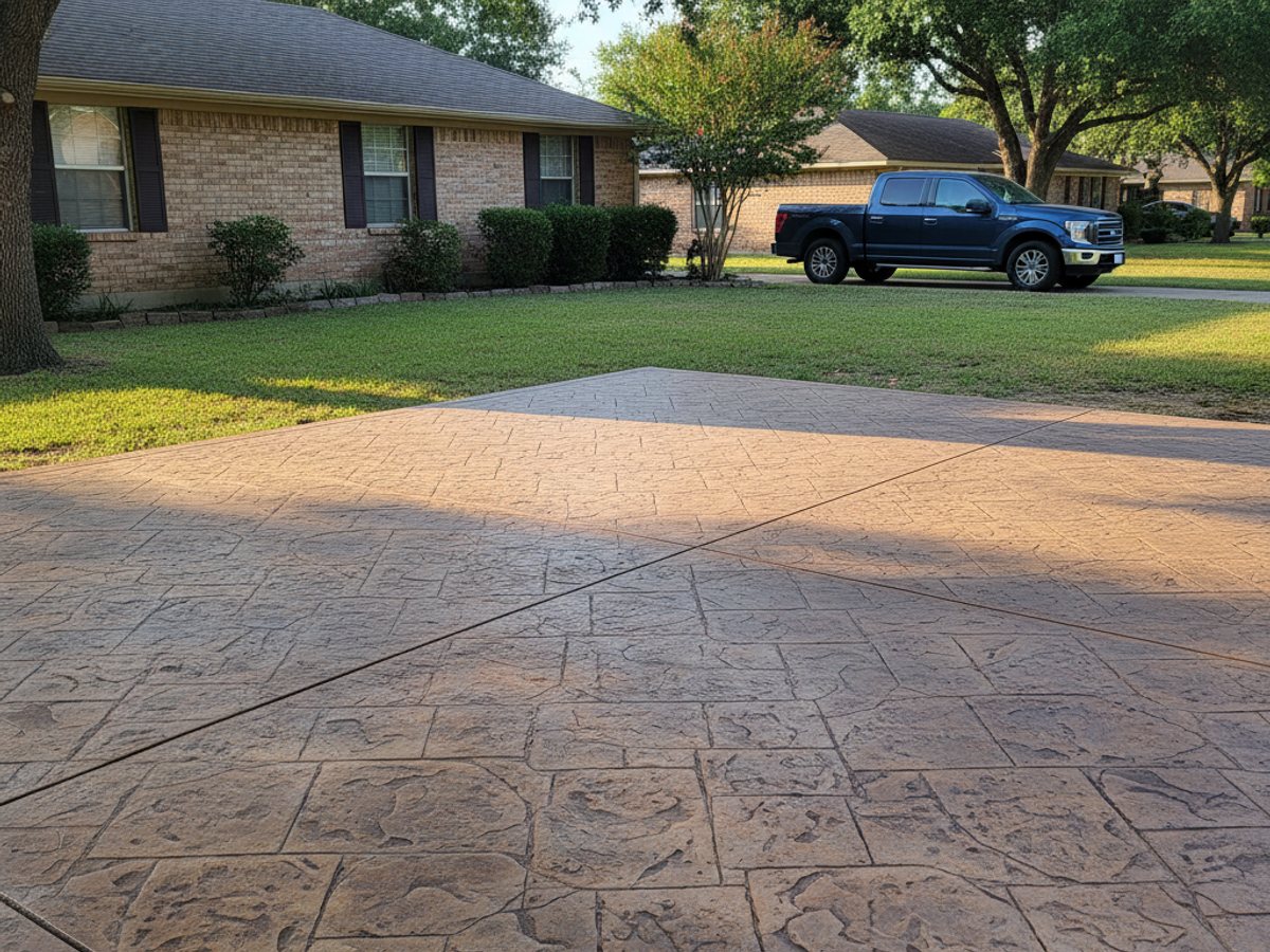 Decorative Concrete Overlays completed by Progressive Concrete Inc in Mertzon, TX